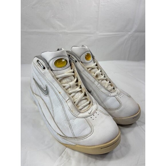 VINTAGE NIKE white Swoosh Y2K SHOES SIZE 7 - Picture 2 of 12